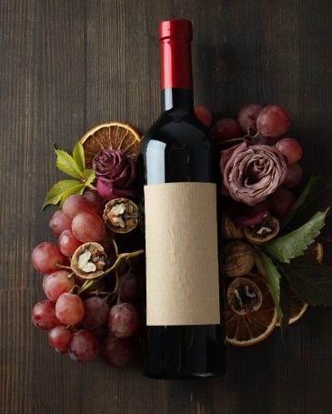 The concept of a delicious alcoholic drink - wine